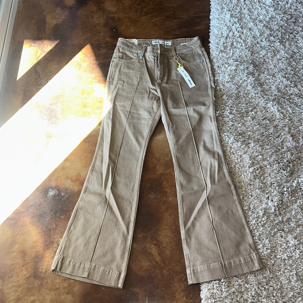 Wrangler Brown Denim Flare Pants